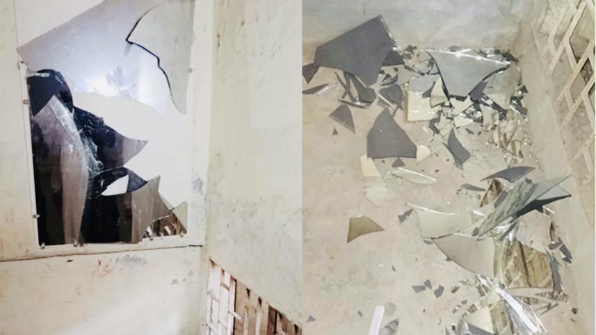 পরীক্ষা খারাপ হওয়ায় পরীক্ষাকেন্দ্র ভাঙচুর। ছবি: সংগৃহীত