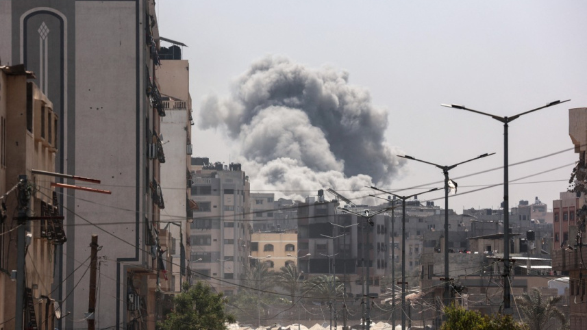 গাজা সিটির আল তুফা মহল্লায় ইসরায়েলি হামলার পরের দৃশ্য। ছবি: এএফপি (৩১ মে, ২০২৫)