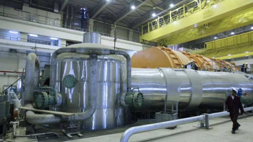 ইরানের বুশেহর শহরের পরমাণু স্থাপনার অভ্যন্তরে। ফাইল ছবি: এএফপি