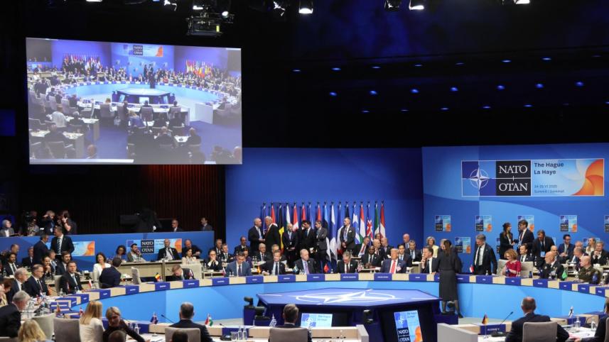 ন্যাটো সম্মেলনে জোটের নেতারা। ছবি: এএফপি