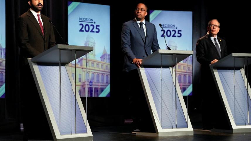 প্রাইমারি ডিবেটে অংশ নিচ্ছেন জোহরান মামদানি। ফাইল ছবি: রয়টার্স