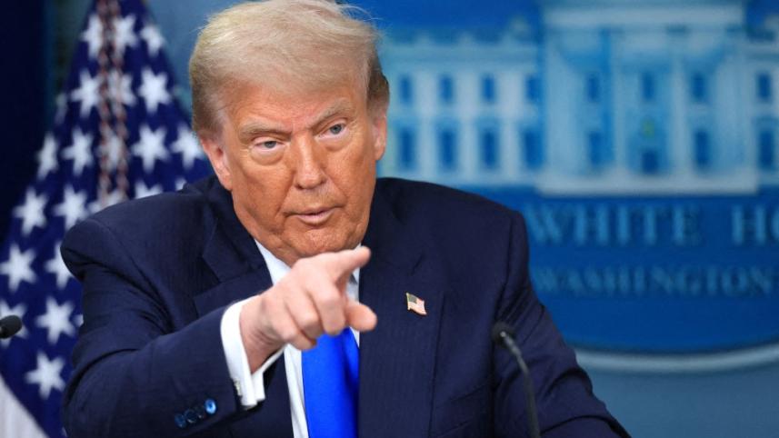 Trump answering questions