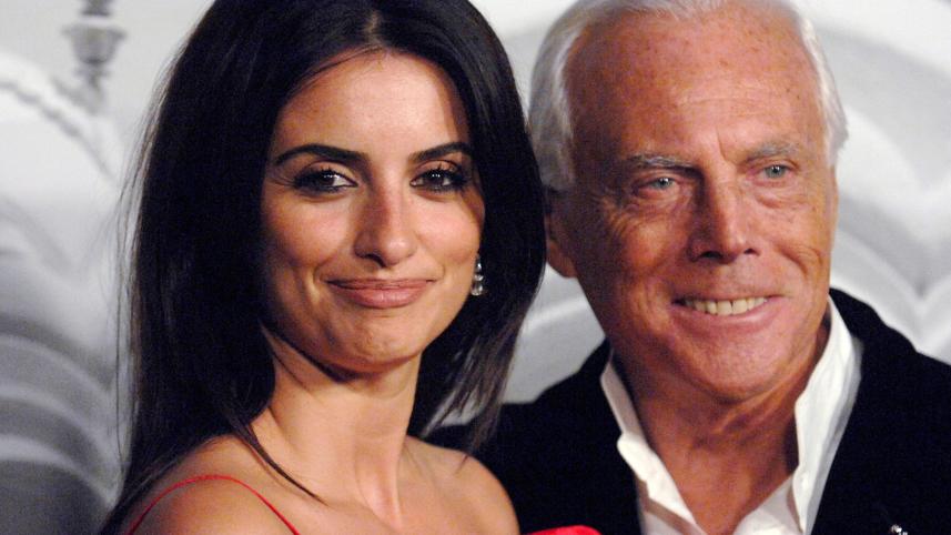 Giorgio Armani with Penelope Cruze