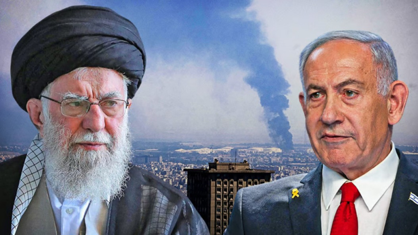 Netanyahu and Khamenei Collage