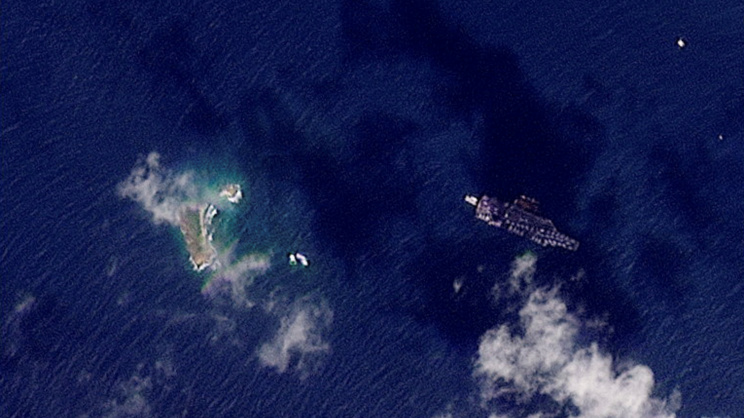 USS Gerald R. Ford/Satellite Image/Reuters