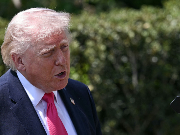 trump speaks to reporters