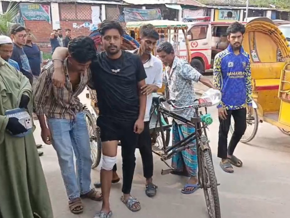  গুলিবদ্ধ মো. হৃদয়। ছবি: স্টার