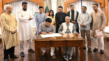 জুলাই জাতীয় সনদে স্বাক্ষর করে এনসিপি