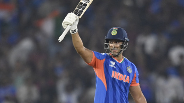 India's Shivam Dube celebrates