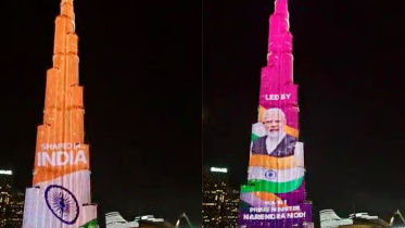 modi on burj khalifa