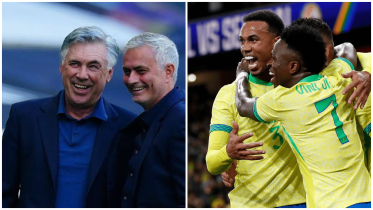 Carlo Ancelotti, Jose Morinoho and Brazil