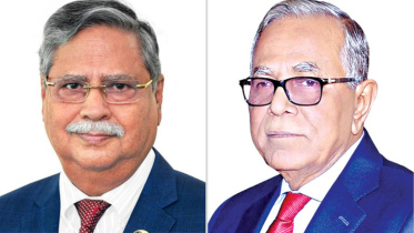 সাবেক রাষ্ট্রপতি মো. সাহাবুদ্দিন ও মো. আবদুল হামিদ। ফাইল ছবি