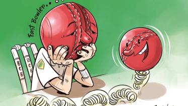 fast bowling cartoon