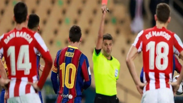 Messi Red Card