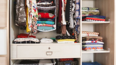 organized wardrobe