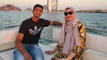 mahmudullah with his wife