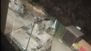 পশ্চিম তীরের ইবনে সিনা হাসপাতালে চলছে ইসরায়েলের অভিযান। ছবি: এক্স থেকে সংগৃহীত 