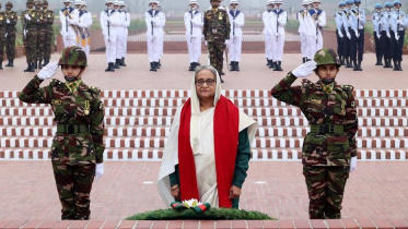 স্মৃতিসৌধে বীর শহীদদের প্রতি প্রধানমন্ত্রী ও মন্ত্রিসভার সদস্যদের শ্রদ্ধা