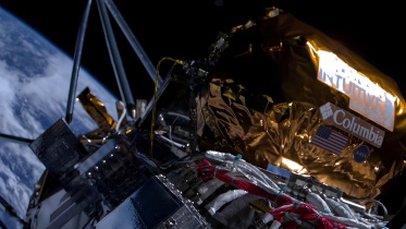 চাঁদে অবতরণ করেছে অডিসিয়াস। ছবি: ইনটুইটিভ মেশিনস