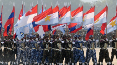 ২০২৩ সালের সশস্ত্র বাহিনী দিবসের প্যারেড। ফাইল ছবি: এএফপি