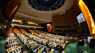 জাতিসংঘের সাধারণ পরিষদ চেম্বার। ফাইল ছবি: রয়টার্স