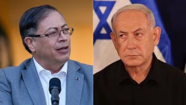 গুস্তাভো পেত্রো ও বেনিয়ামিন নেতানিয়াহু। ফাইল ছবি: সংগৃহীত/কোলাজ