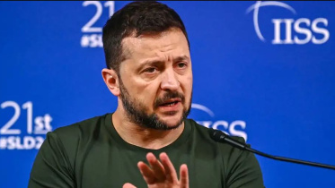 ইউক্রেনের প্রেসিডেন্ট ভলোদিমির জেলেনস্কি। ফাইল ছবি: এএফপি