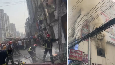 শাহজাদপুরে ভবনে আগুন