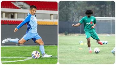 Sunil Chhetri and Hamza Choudhury 