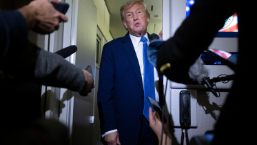 Trump inside Airforce One