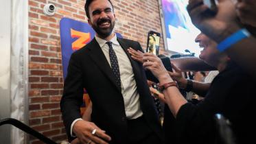 Zohran Mamdani at Watch Party