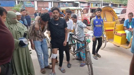  গুলিবদ্ধ মো. হৃদয়। ছবি: স্টার