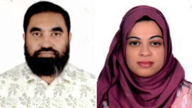 বিআরটিসির চেয়ারম্যান মীর আহমেদ তারিকুল ওমর ও বান্দরবানের ডিসি নাজনীন সুলতানা। ছবি: সংগৃহীত  