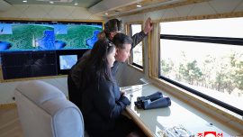 Kim Jong Un and his daughter