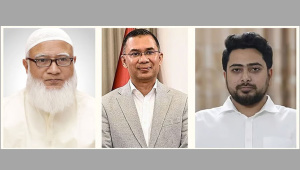 শফিকুর রহমান, তারেক রহমান ও নাহিদ ইসলাম 