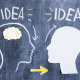 drawn-paper-cutout-with-arrows-exchanging-thoughts-blackboard